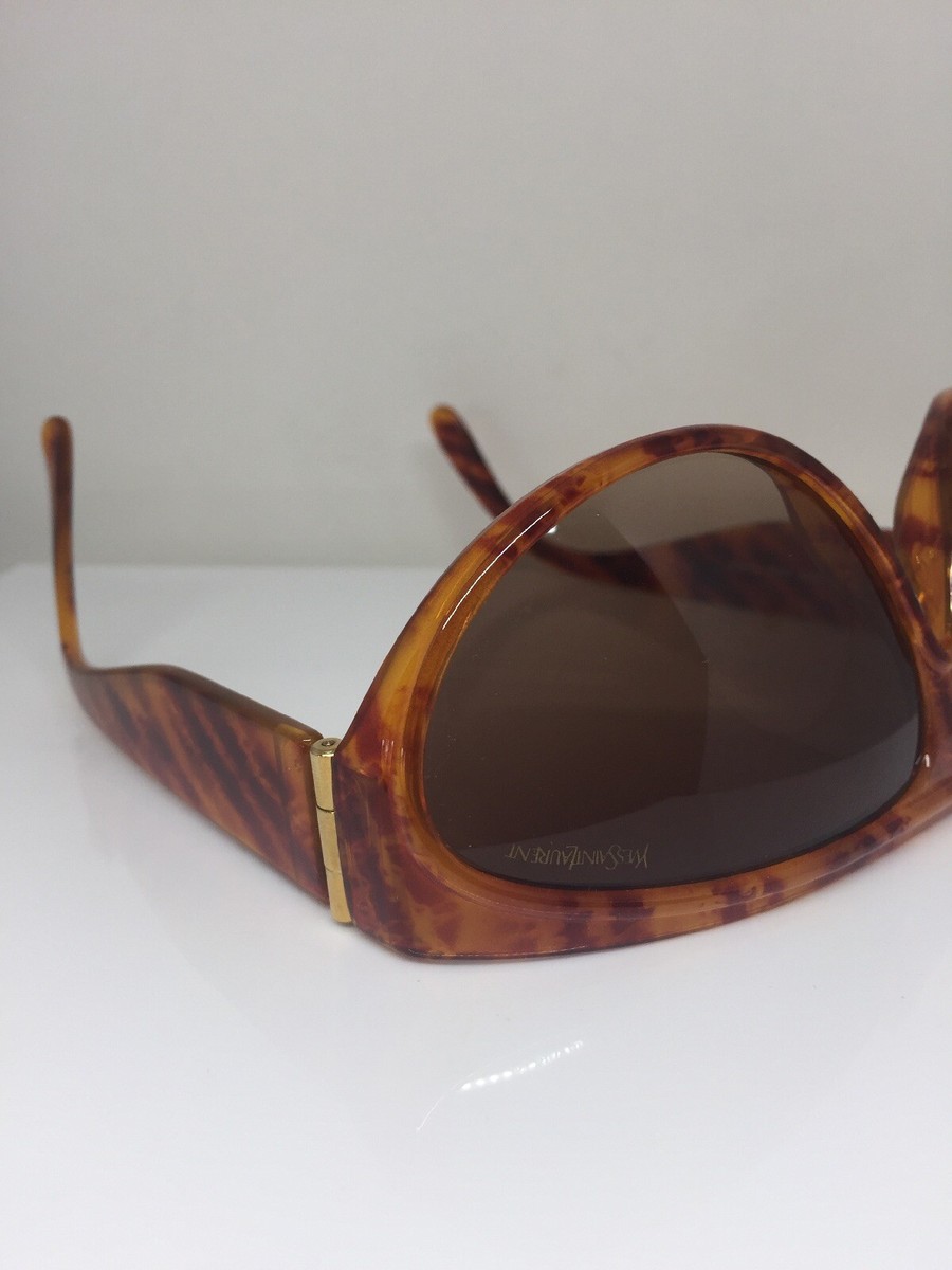New Vintage Yves Saint Laurent YSL 8761-2 Y Sunglasses Tortoise