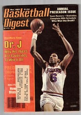  November 1983 Basketball Digest 76ers HOF Julius Dr J Erving