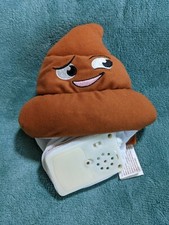 Poop Emoji Plush Toy w/ Sounds Farts Toilet Flushing Music Brown