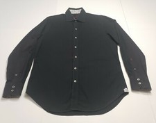 Robert Graham Geometric Paisley Black Button Down Dress Shirt Size Medium