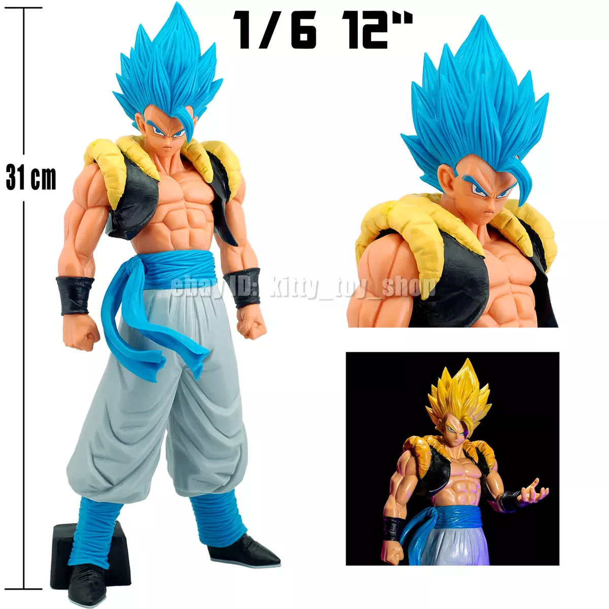 Boneco Dragon Ball Z Gogeta Super Saiyajin 4 - Goku E Vegeta