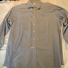 Brooks Brothers Mens Large Oxford Button Up LS Shirt Blue Checkered Laundered