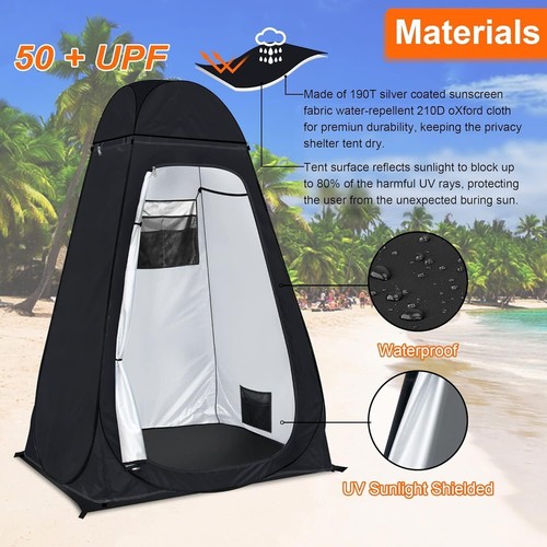Shower Tent Pop-Up Privacy Camping Portable Toilet Outdoor Bathroom Changing NEW - Picture 4 of 8
