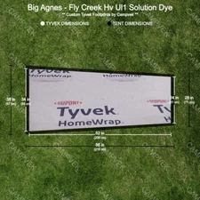 Tyvek Footprint for the Big Agnes Fly Creek Hv Ul1 Solution Dye Tent