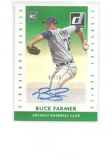 2015 DONRUSS SIGNATURE SERIES GREEN #25 BUCK FARMER  AUTO   03/25
