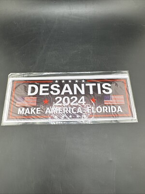 Ron DeSantis Make America Florida For President 2024 3x8 Vinyl Bumper Sticker  