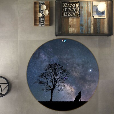 3D Black Tree Wolf ZHUA508 Game Non Slip Rug Mat Photo Carpet Zoe