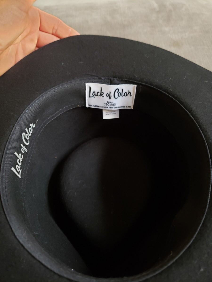 Lack of Color Black Noir Wool Felt Wide Brim Rancher Fedora  display picture 1
