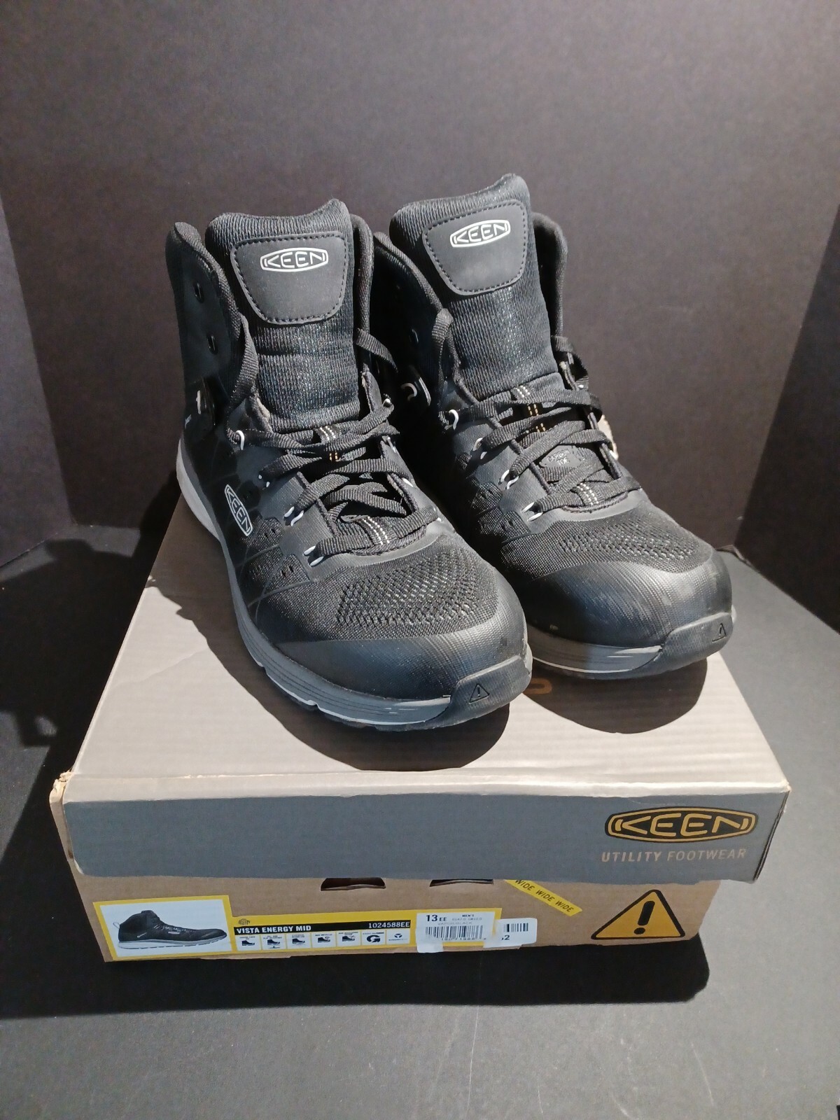 Sneakers e scarpe da ginnastica uomo Keen Utility Vista Energy Mid Vapor nero 13 EE