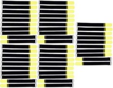 50x opaski kablowe na rzep 200 x 20 mm żółte opaski kablowe kabel taśma na rzep kabel rzep oczko