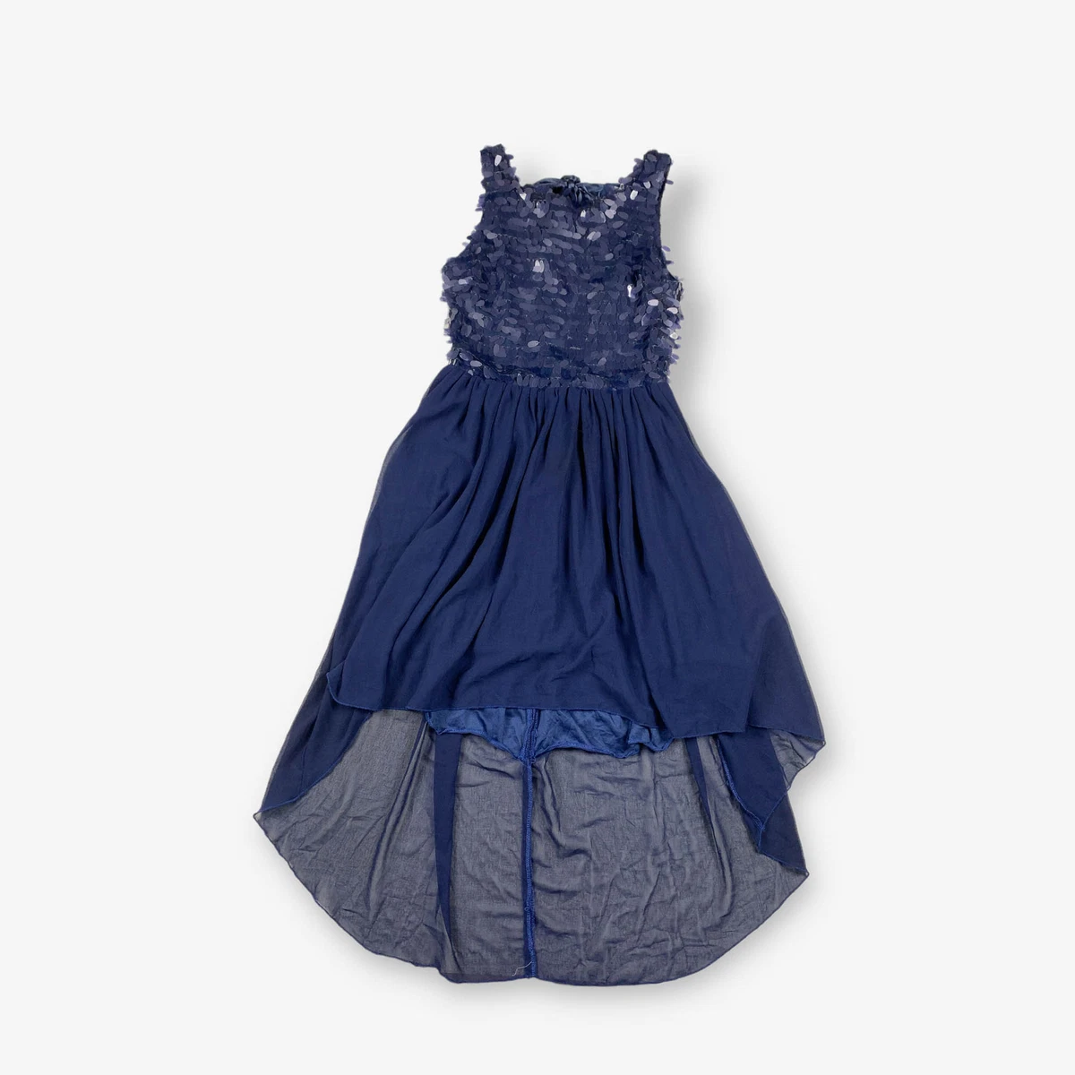 Boohoo Robe Paillettes Bleu Marine Petit
