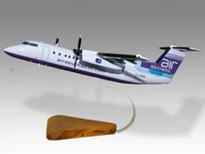 De Havilland Dash 8-300 Air Southwest Desk Wood Airplane Model Small Scale 1/100
