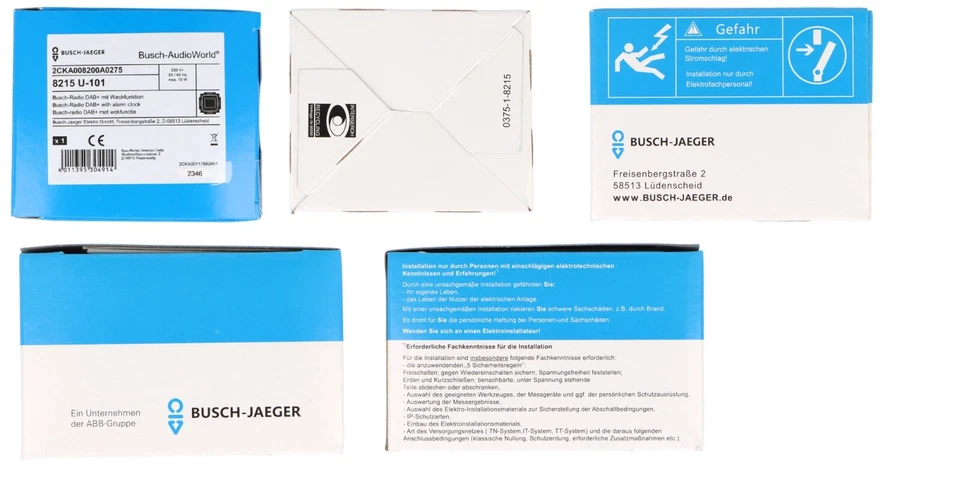 BUSCH JÄGER DAB+ Unterputz Radio 8215U-101 +1x Lautsprecher DURO Cremeweiß - Bild 2 von 2