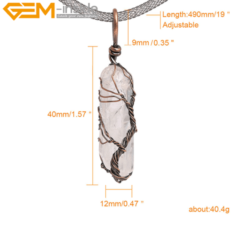 Natural Life Tree Chakra Rock Quartz Jewelry Pendant Necklace16'' Energy Healing - Picture 4 of 30