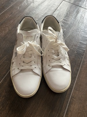 SAINT LAURENT Paris Star Sneakers in White Mens