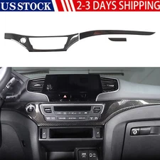 Carbon Fiber ABS Central Console Dashboard Strip Trim For Honda Pilot 2015-2022