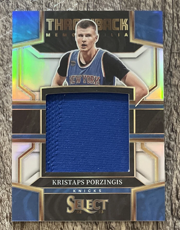 2022 23 Panini Select Throwback Kristaps Porzingis Silver Prizm