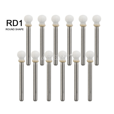 AZDENT Dental Polishing Stones – 12 Pack, Round White Aluminum Oxide FG Burs