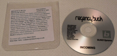 Regency Buck - Incoming 2001 b-unique BUNO12promo CDr Promo