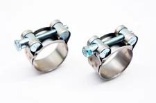 T-Bolt Stainless Clamps For Car Hose Pipe Plumbing 1.26-1.378inch / 32-35mm 2pcs