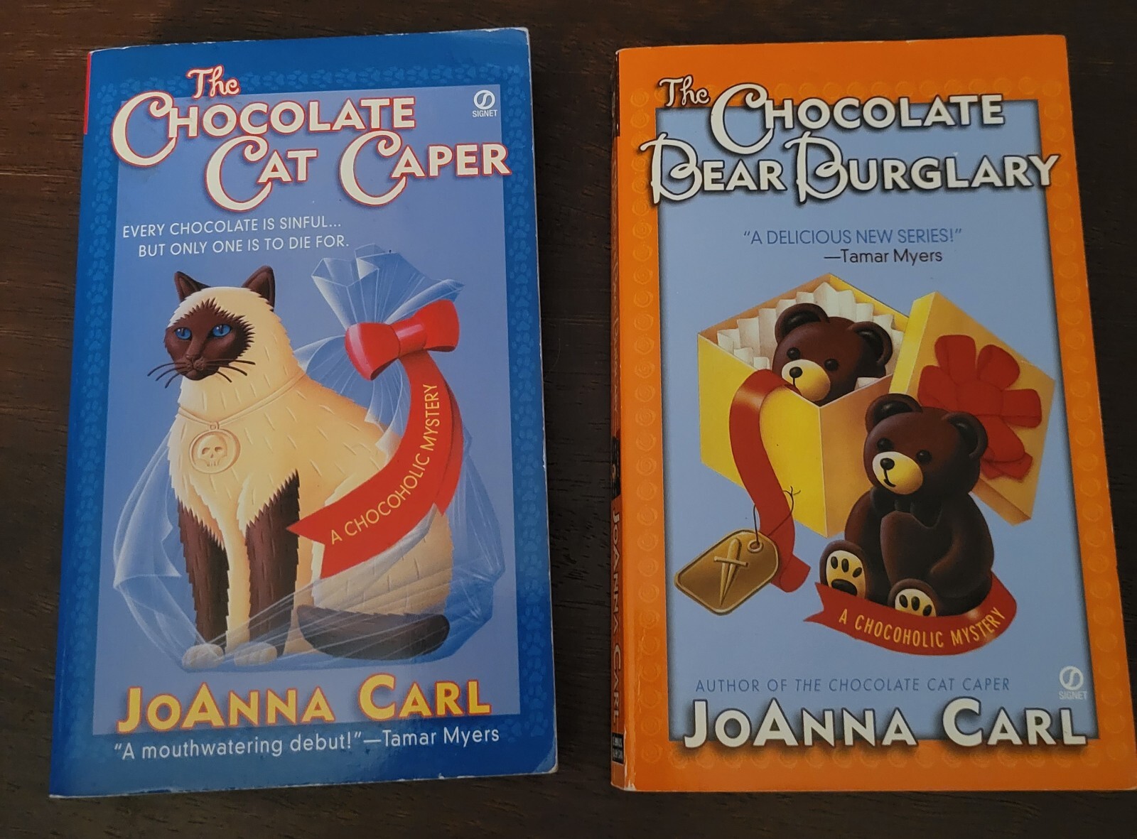 CHOCOLATE CAT CAPER and chocolate bear burglary books by Joanna Carl eBay