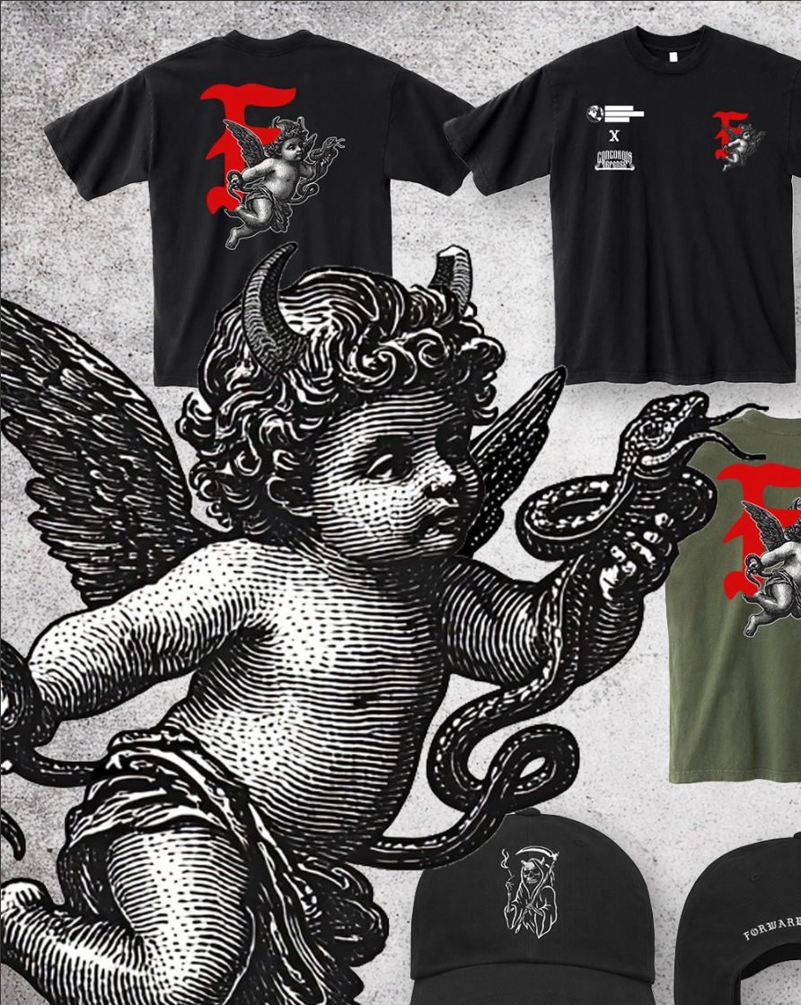 L - CONCORDIA DEFENSE X FORWARD OBSERVATIONS GROUP FOG CHERUB TEE
