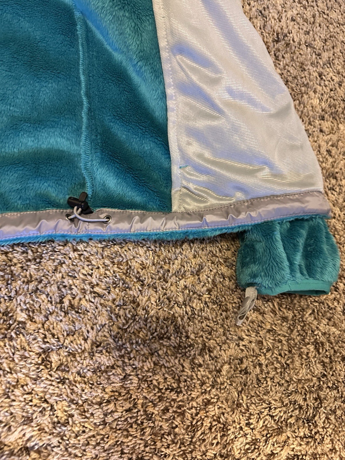 The North Face Jacket Womens L Teal Osito Fleece Full Zip Plush Embroidered Logo