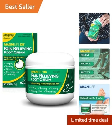 4 Oz Pain Relief Foot Cream - Hydrating & Fast-Absorbing for Sensitive Skin