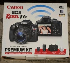 Canon EOS Rebel T6 18.0MP Digital SLR Premium Kit 18-55 mm and 75-300 mm Lenses
