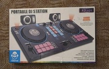 I Dance Portable DJ Station XD301 - 2 Speakers And New Longer USB Cable - In Box