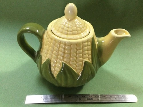 Vintage Shawnee Corn King  #65 Art Pottery Tea Pot 4 1/2"