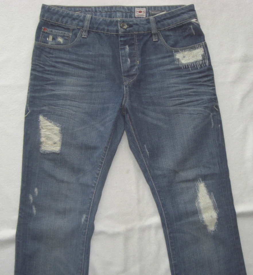Jack & Jones Jeans Para Hombre W33 L32 Clark Vintage 33-32 Estado Como Nuevo - Imagen 2 de 4