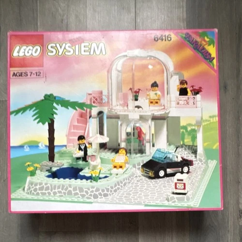 LEGO Poolside Paradise 6416 Paradisa Town Complete Set Boxed Vintage 229 Pieces