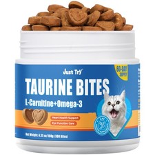 Just Try 6.35 oz Cat Taurine Bites - for Cats with Ounce, /