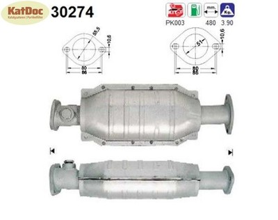   Katalysator Renault 19 I/II, 1.4/1.7/1.8, Euro 2