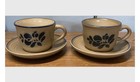 Set of 2 Pfaltzgraff Pottery Coffee Mugs with Saucers — photo 1