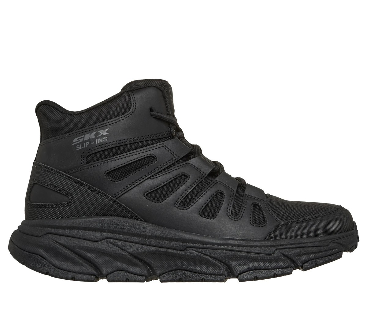 Skechers Black Men\'s Boots‎ S Sport By Skechers Elton Black Steel Toe Leather Work Boots  main image 3