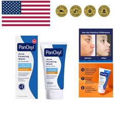 10 Benzoyl Peroxide Acne Foaming Wash, Maximum Strength, Daily Acne-Fighting...