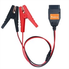 OBD2 Memory Saver Emergency Power Cable with Battery Clamps for ECU Diagnostics