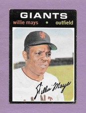 1971 Topps #600 Willie Mays HOF Giants good centering & no creases $300