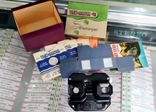 VIEW-MASTER STEREOSCOPE 1950s SAWYER'S USA ORIGINAL WITH BOX, MANUAL 3 REELS