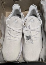 adidas Women's Cloudfoam Pure Sneaker, White/White/Gum SIZE 9