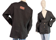 Dancing Ladies Santa Fe NM  Black Hemp Blazer...