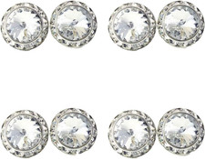 4 Pairs 15Mm Rhinestone round Shaped Acrylic ...