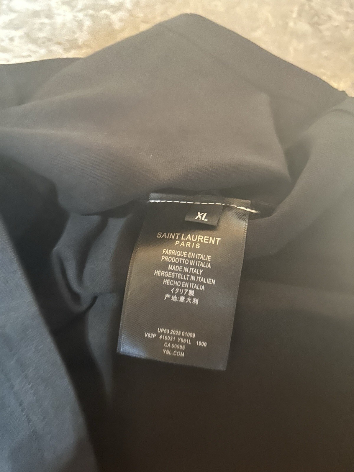 Saint Laurent T Shirt Uomo Firmata Logo Big Spell Out Oversize XL