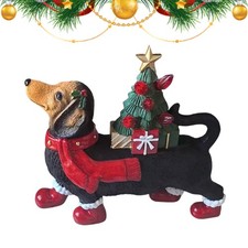 Dog Statues Home Decor Cute Sculpture Christmas Decor Small Figurines For Home