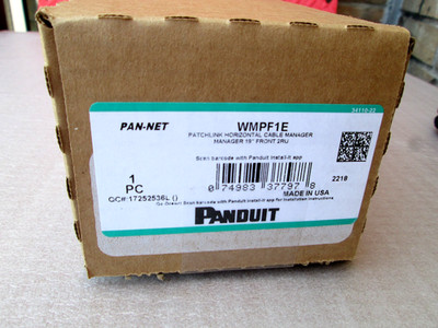 LOT OF 10 - PANDUIT - WMPF1E  - Horizontal Cable Manager 19'' Front Black - NEW