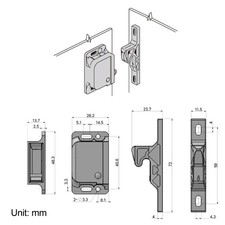 Drawer Latch Cabinet Door Lock Easy Installation Robust Safety Feature