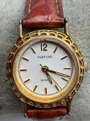 Ladies PARTURE Gold Tone Quartz Watch New Battery