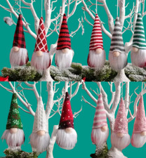 12pcs Christmas Gnomes Hanging Ornaments Plush Tomte Faceless Xmas Tree Decor